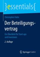 Der Beteiligungsvertrag di Christopher Hahn edito da Springer-Verlag GmbH