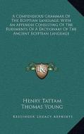 A Compendious Grammar of the Egyptian Language; With an Appendix Consisting of the Rudiments of a Dictionary of the Ancient Egyptian Language di Henry Tattam, Thomas Young edito da Kessinger Publishing