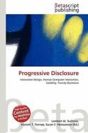 Progressive Disclosure edito da Betascript Publishing