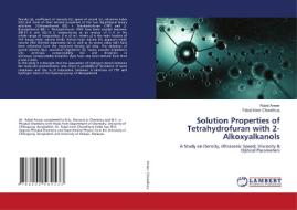 Solution Properties Of Tetrahydrofuran W di RUBEL ANWAR edito da Lightning Source Uk Ltd