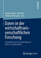 Daten in der wirtschaftswissenschaftlichen Forschung edito da Springer Fachmedien Wiesbaden