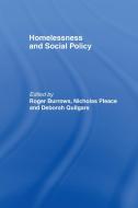 Homelessness and Social Policy edito da Taylor & Francis Ltd