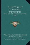 A History of Columbus, Mississippi: During the Nineteenth Century (1909) di William Lowndes Lipscomb edito da Kessinger Publishing
