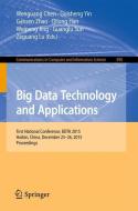 Big Data Technology and Applications edito da Springer Singapore