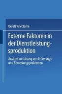 Externe Faktoren in der Dienstleistungsproduktion di Ursula Frietzsche edito da Deutscher Universitätsverlag