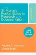The St. Martin's Pocket Guide to Research and Documentation di Andrea A. Lunsford, Marcia Muth edito da Bedford Books