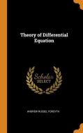 Theory Of Differential Equation di Andrew Russell Forsyth edito da Franklin Classics Trade Press