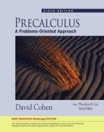 Precalculus: A Problems-Oriented Approach, Enhanced Edition (with Webassign Printed Access Card, Single-Term) [With Acce di David Cohen, Lee B. Theodore, David Sklar edito da BROOKS COLE PUB CO