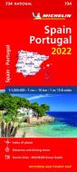 Spain & Portugal 2022 - Michelin National Map 734 edito da Michelin Editions Des Voyages