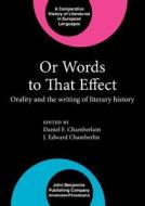 Or Words To That Effect edito da John Benjamins Publishing Co