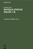 Physica status solidi / B., Volume 64, Number 1, July 1 edito da De Gruyter