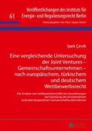 Eine vergleichende Untersuchung der Joint Ventures - Gemeinschaftsunternehmen - nach europäischem, türkischem und deutsc di Ipek Çevik edito da Lang, Peter GmbH