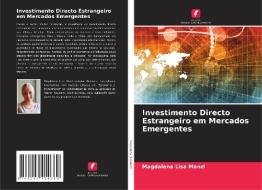 Investimento Directo Estrangeiro em Mercados Emergentes di Magdalena Lisa Manzl edito da Edições Nosso Conhecimento