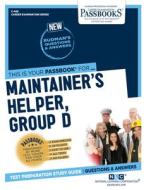 Maintainer's Helper, Group D di National Learning Corporation edito da National Learning Corp
