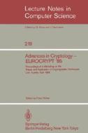 Advances in Cryptology - EUROCRYPT '85 edito da Springer Berlin Heidelberg