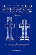Studies in Biblical and Patristic Criticism di E. L. Hicks, W. M. Ramsay, F. C. Conybeare edito da Gorgias Press LLC