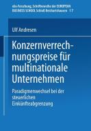 Konzernverrechnungspreise für multinationale Unternehmen edito da Deutscher Universitätsverlag