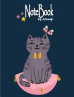 Notebook by Ffunny: Grey Cat on Dark Blue Cover and Dot Graph Line Sketch Pages, Extra Large (8.5 X 11) Inches, 110 Pages, White Paper, Sk di F. Funny edito da Createspace Independent Publishing Platform