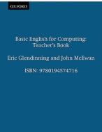 Basic English for Computing di Eric H. Glendinning, John McEwan edito da OXFORD UNIV PR
