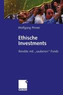 Ethische Investments di Wolfgang Pinner edito da Gabler Verlag