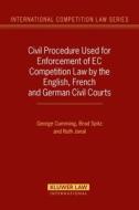 Civil Procedure Used for Enforcement of EC Competition Law by the English, French and German Civil Courts di George Cumming, Brad Spitz edito da WOLTERS KLUWER LAW & BUSINESS