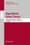 Algorithmic Game Theory edito da Springer International Publishing