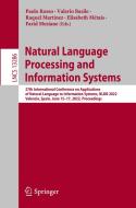 Natural Language Processing and Information Systems edito da Springer International Publishing
