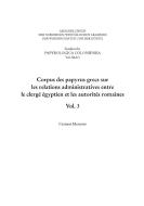 Corpus des papyrus grecs sur les relations administratives entre le clergé égyptien et les autorités romaines di Carmen Messerer edito da Schoeningh Ferdinand GmbH