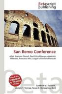 San Remo Conference di Lambert M. Surhone, Miriam T. Timpledon, Susan F. Marseken edito da Betascript Publishing