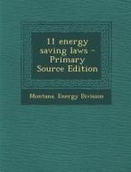 11 Energy Saving Laws edito da Nabu Press