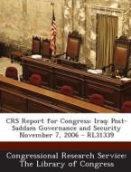 Crs Report For Congress edito da Bibliogov