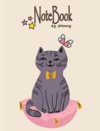 Notebook by Ffunny: Grey Cat on Dark Cream Cover and Dot Graph Line Sketch Pages, Extra Large (8.5 X 11) Inches, 110 Pages, White Paper, S di F. Funny edito da Createspace Independent Publishing Platform
