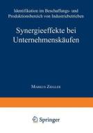 Synergieeffekte bei Unternehmenskäufen edito da Deutscher Universitätsverlag
