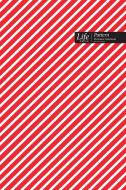 Striped Pattern Composition Notebook, Dotted Lines, Wide Ruled Medium Size 6 x 9 Inch (A5), 144 Sheets Red Cover di Design edito da BLURB INC