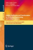 Analysis, Verification and Transformation for Declarative Programming and Intelligent Systems edito da Springer Nature Switzerland