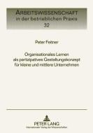 Organisationales Lernen als partizipatives Gestaltungskonzept für kleine und mittlere Unternehmen di Peter Feitner edito da Lang, Peter GmbH