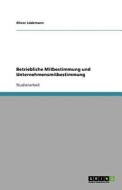 Betriebliche Mitbestimmung Und Unternehmensmitbestimmung di Oliver Ludemann edito da Grin Publishing