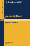 Algebraic K - Theory edito da Springer Berlin Heidelberg
