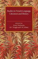Studies in French Language Literature and History edito da Cambridge University Press