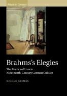 Brahms's Elegies di Nicole Grimes edito da Cambridge University Press