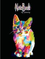Notebook by Ffunny: Multi Coler Cat on Black Cover and Dot Graph Line Sketch Pages, Extra Large (8.5 X 11) Inches, 110 Pages, White Paper, di F. Funny edito da Createspace Independent Publishing Platform