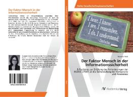 Der Faktor Mensch in der Informationssicherheit di Susanne Keck edito da AV Akademikerverlag