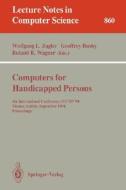 Computers for Handicapped Persons edito da Springer Berlin Heidelberg
