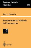 Semiparametric Methods in Econometrics di Joel L. Horowitz edito da Springer New York