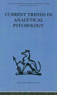 Current Trends In Analytical Psychology edito da Taylor & Francis Ltd