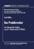 Das Produktverbot edito da Deutscher Universitätsverlag