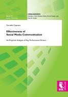 Effectiveness of Social Media Communication di Cornelia Caprano edito da Josef Eul Verlag GmbH