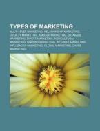 Types Of Marketing: Multi-level Marketing, Relationship Marketing, Loyalty Marketing, Ambush Marketing, Database Marketing, Direct Marketing di Source Wikipedia edito da Books Llc, Wiki Series