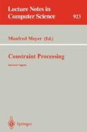 Constraint Processing edito da Springer Berlin Heidelberg