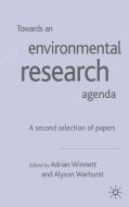Towards an Environment Research Agenda di A. Winnett edito da Palgrave Macmillan